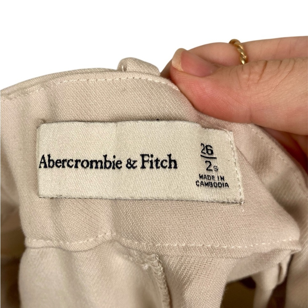 Abercrombie & Fitch Tailored Wide Leg Pants White Size 26​​ - Picture 6 of 8